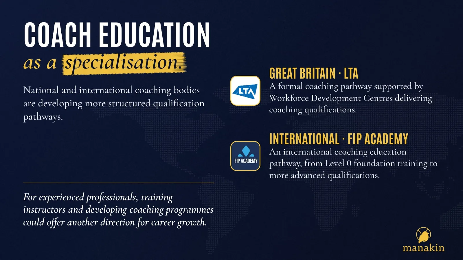 Padel coaching qualification pathways through the LTA in Great Britain and FIP Academy, highlighting opportunities for professional development.